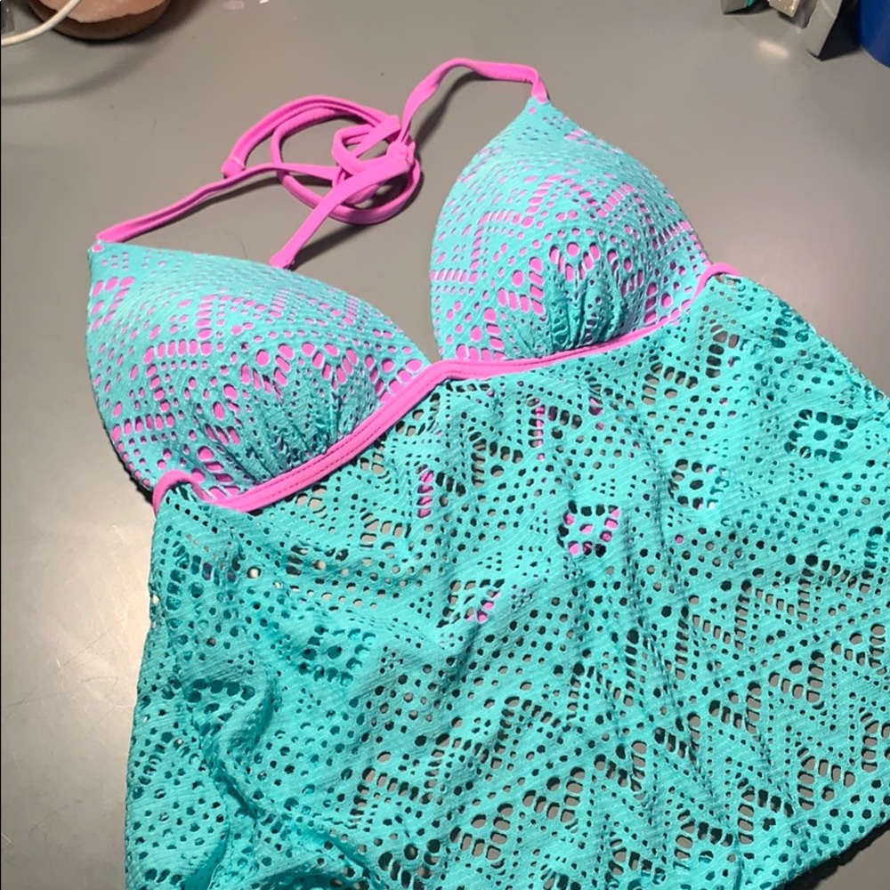 Blue and Purple Tankini